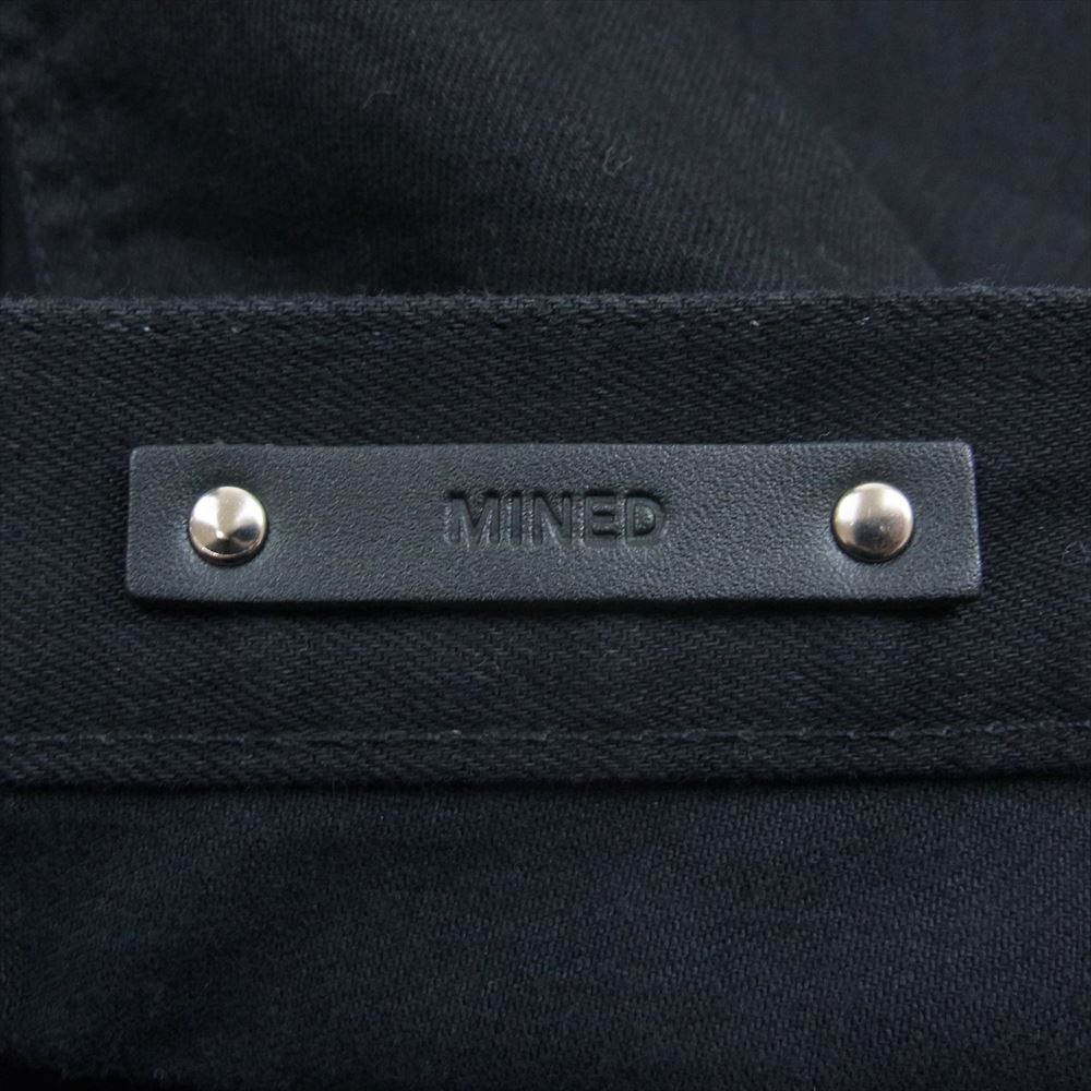 MINEDENIM マインデニム 2011-1001-96-322 KSL S.Slim STR 5pocket OWS デニム パンツ リペア クラッシュ 加工 ブラック系 9【新古品】【未使用】【中古】