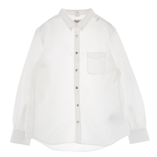 MONCLER モンクレール F10912F70260 CAMICIA コットン ボタンダウン シャツ ホワイト系 XL【中古】