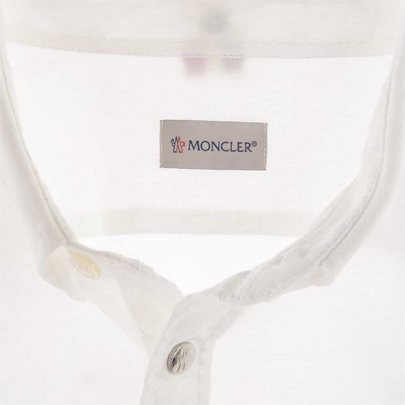 MONCLER モンクレール F10912F70260 CAMICIA コットン ボタンダウン シャツ ホワイト系 XL【中古】