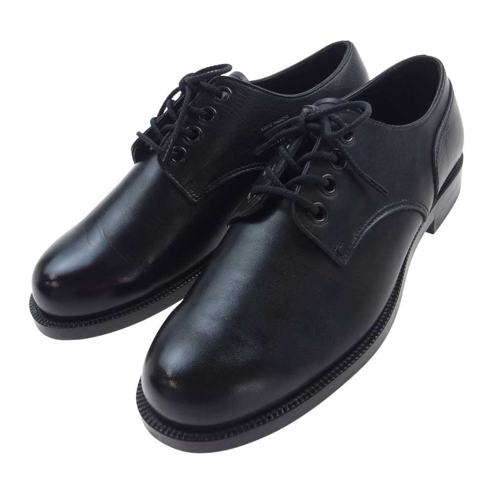 三陽山長 1934004 INSPECTOR COMBI EX-LINE プレーントゥ レザー シューズ ブラック系 8【美品】【中古】