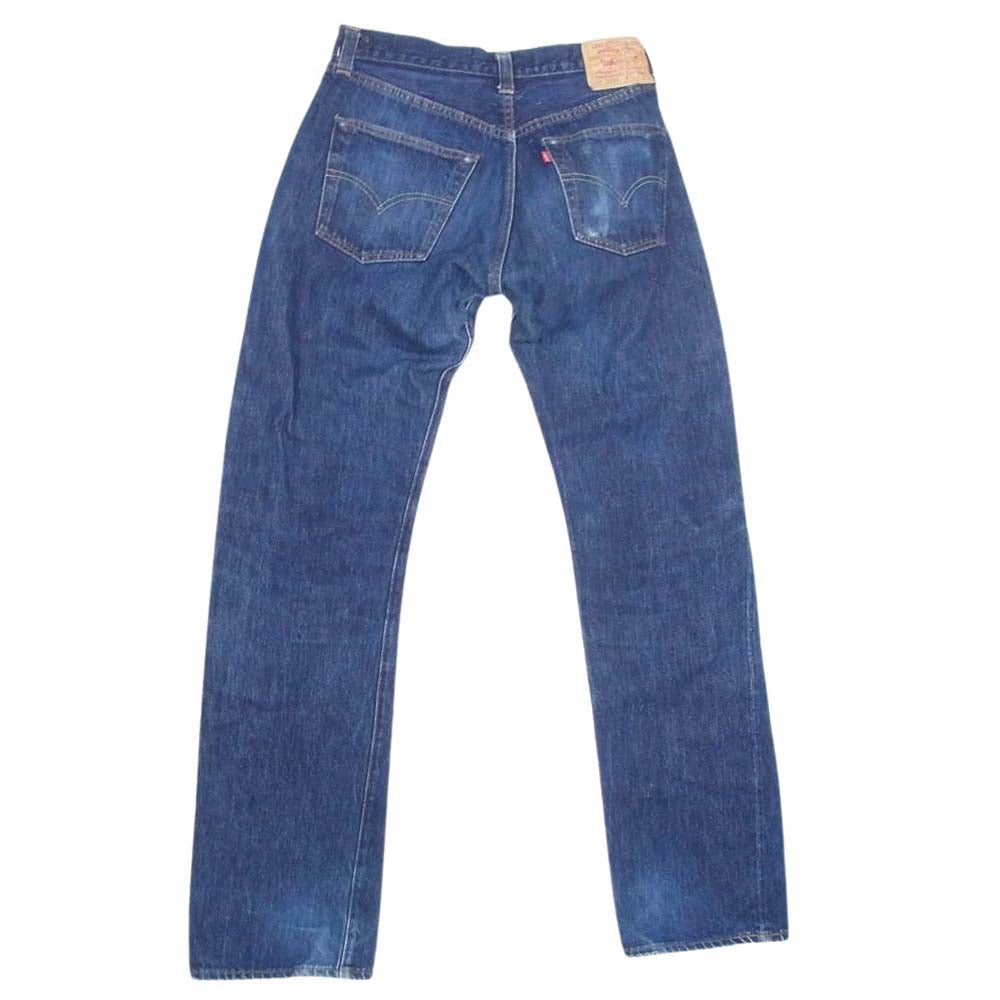 Levi's リーバイス 47501 0114 01年7月製 00s ボタン裏刻印555 バレンシア USA製 501XX 復刻 BIGE レザーパッチ デニム パンツ インディゴブルー系 33【中古】