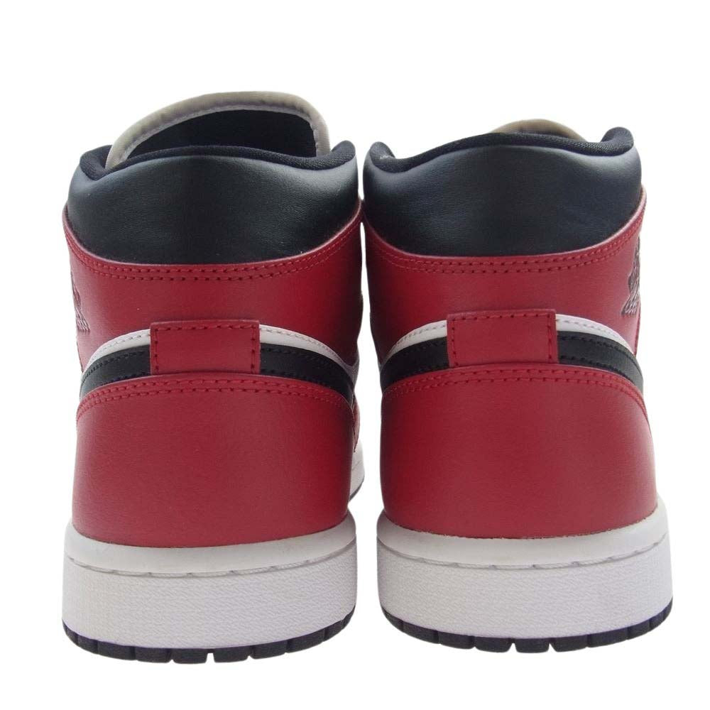 NIKE ナイキ 554724-069  AIR JORDAN 1 MID CHICAGO BLACK TOE エアジョーダン1 ミッド シカゴ ブラック トゥ レッド系 US8.5/26.5cm【美品】【中古】