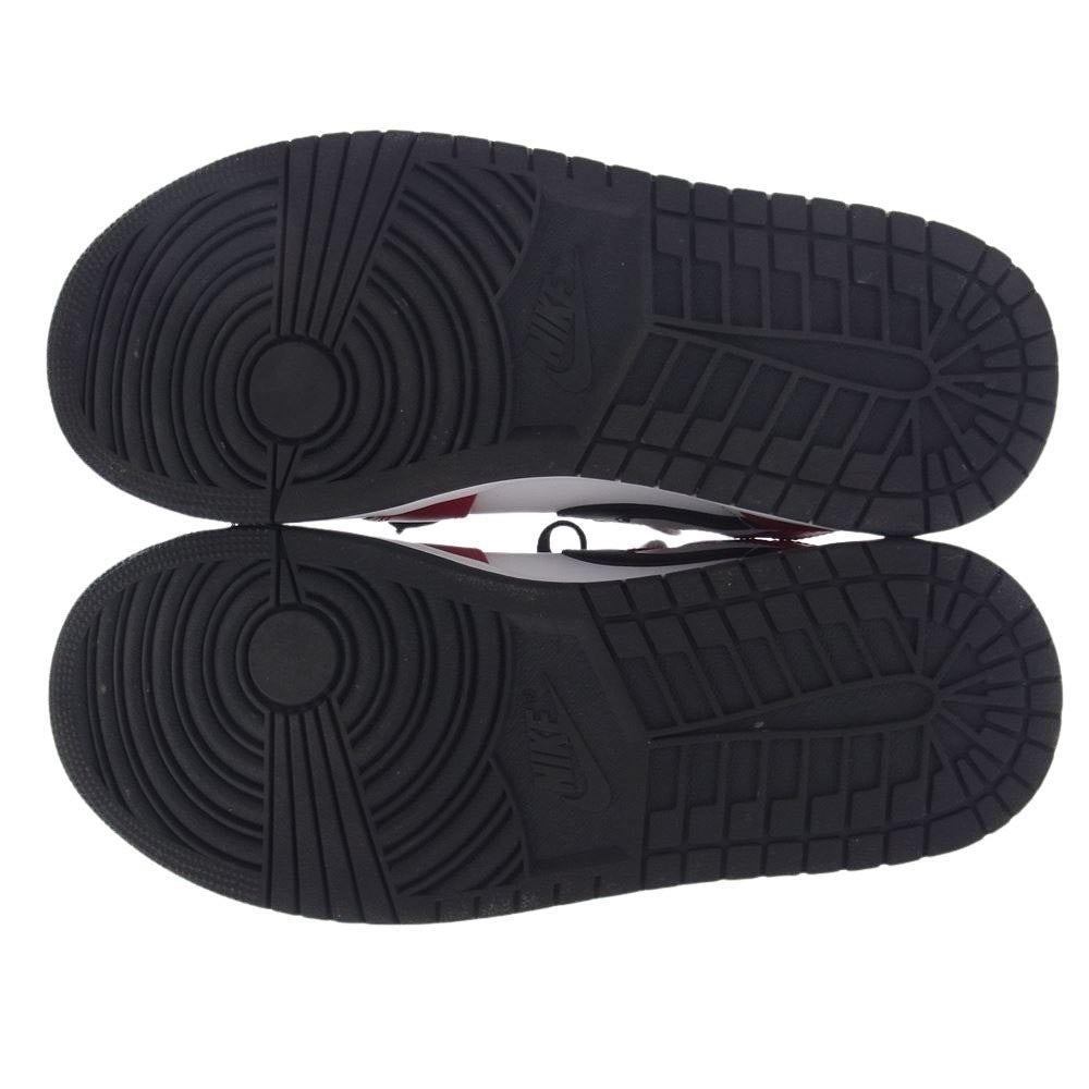 NIKE ナイキ 554724-069  AIR JORDAN 1 MID CHICAGO BLACK TOE エアジョーダン1 ミッド シカゴ ブラック トゥ レッド系 US8.5/26.5cm【美品】【中古】