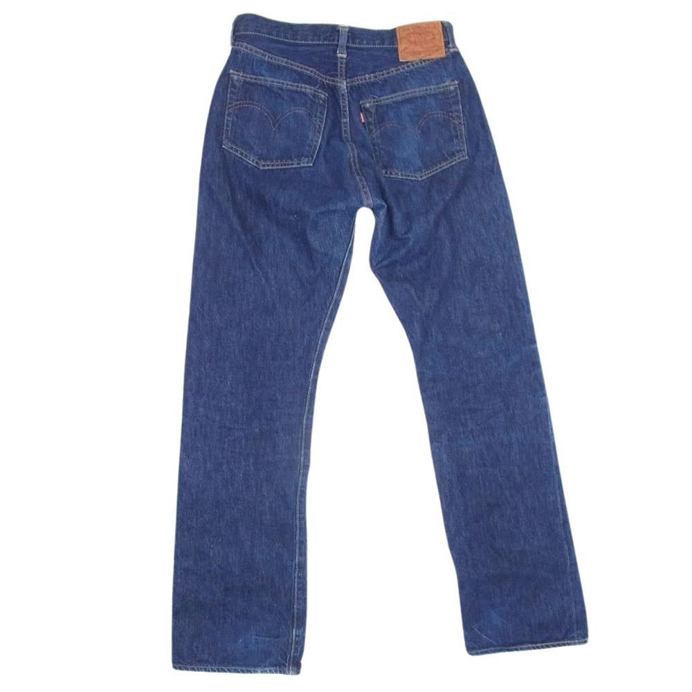 Levi's リーバイス 44501 0022 99年8月製 90s ボタン裏刻印555 バレンシア USA製 S501XX 復刻 BIGE レザーパッチ デニム パンツ インディゴブルー系 33【中古】