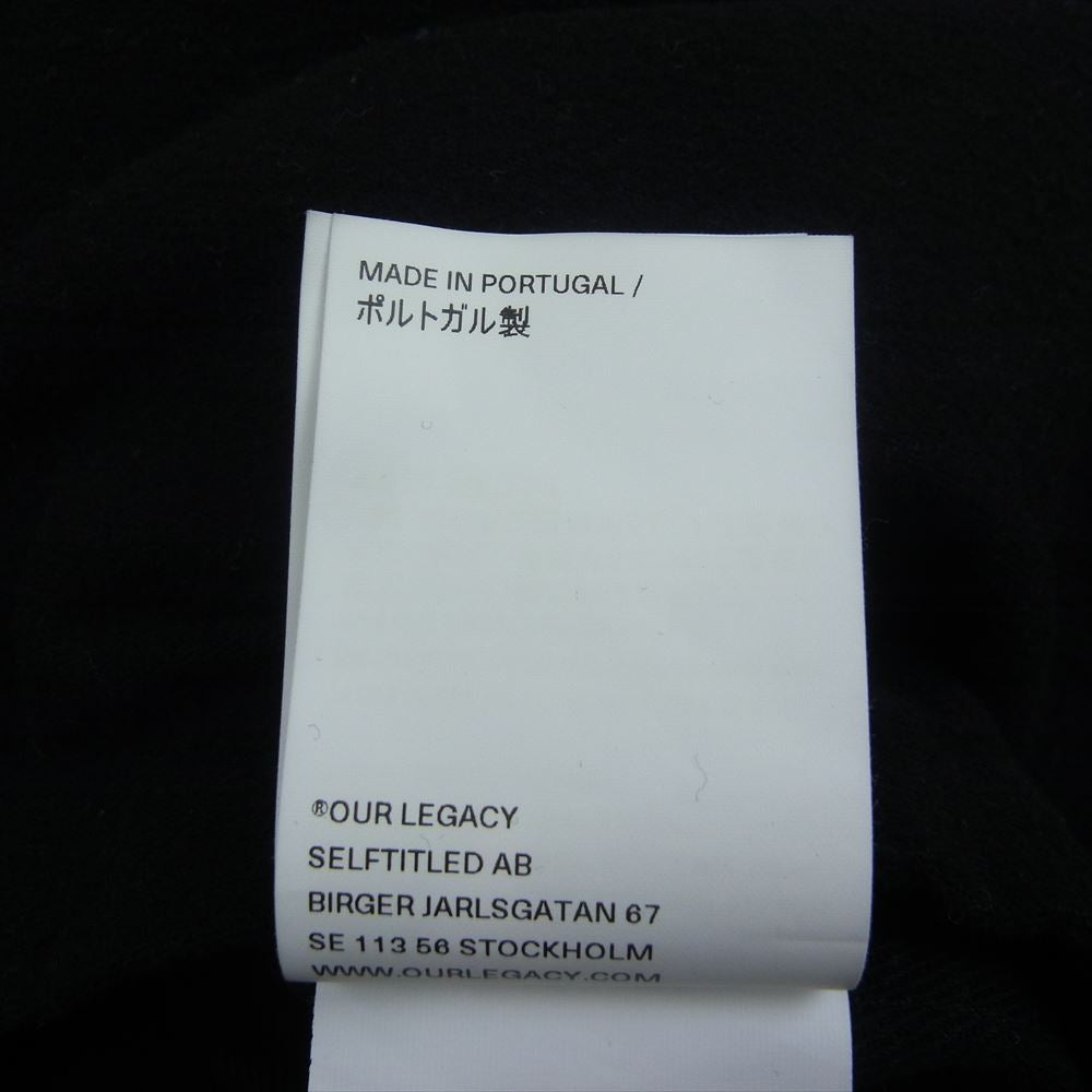 OUR LEGACY 21AW M4201EBBC  ポルトガル製 EVENING COACH JACKET BLACK BRUSHED COTTON モールスキン長袖 シャツ ジャケット ブラック系 48【中古】