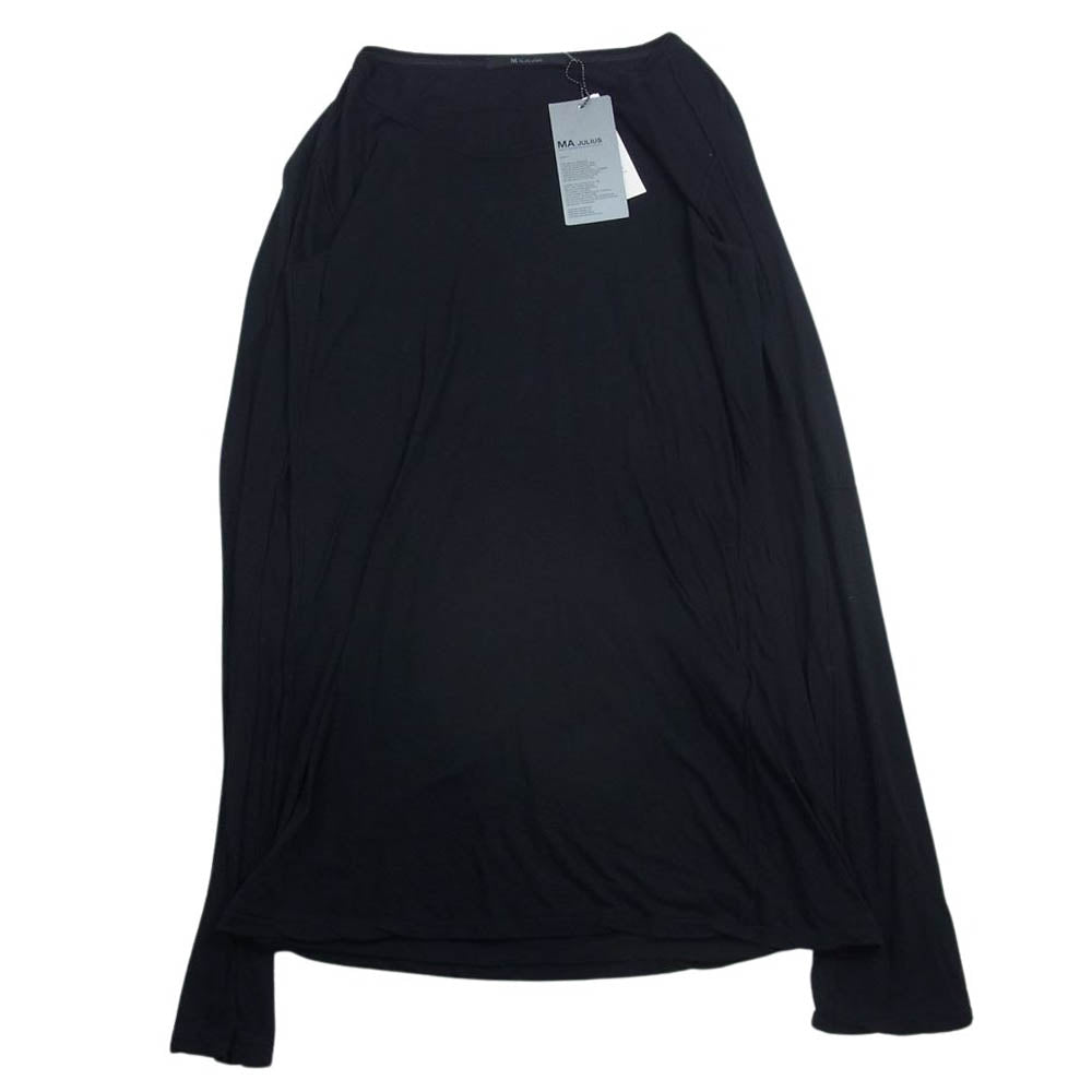 JULIUS ユリウス 14SS 460CUM12 T-SHIRT IN COTONE E SETA コットンシルクジャージー 長袖 カットソー Tシャツ ブラック系 2【中古】