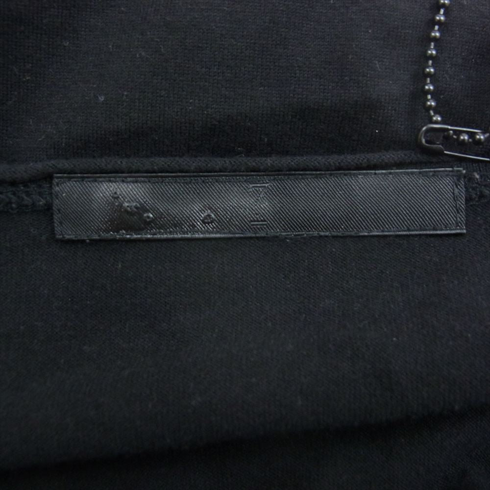 JULIUS ユリウス 12AW 397CUM1 ギザコットン Uネック 長袖 カットソー Tシャツ ブラック系 1【中古】