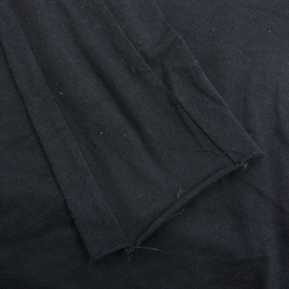 JULIUS ユリウス 12AW 397CUM1 ギザコットン Uネック 長袖 カットソー Tシャツ ブラック系 1【中古】
