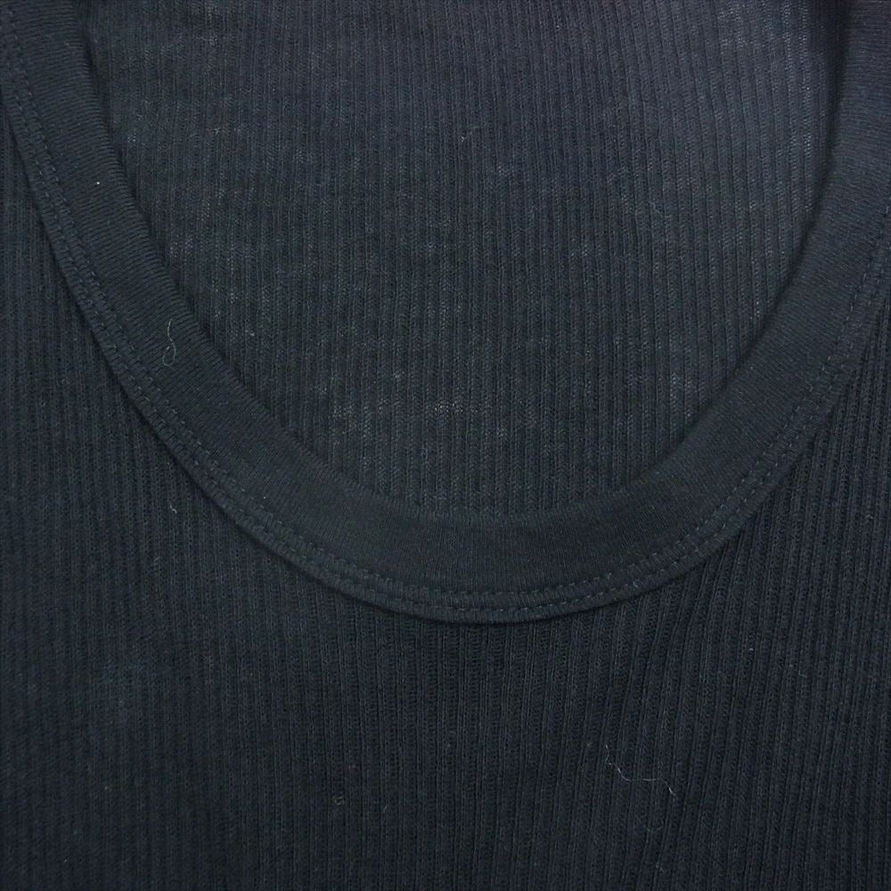 JULIUS ユリウス 11AW カシミヤ混 アシンメトリー ニットソー カットソー 長袖 Tシャツ ブラック系 1【中古】