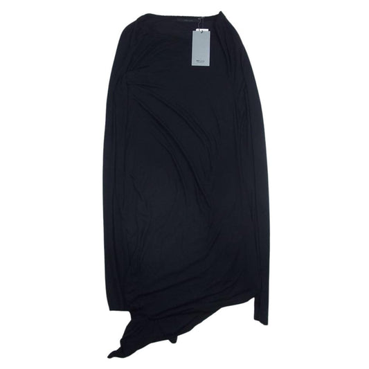 JULIUS ユリウス 14SS 460CUM8 MA_JULIUS エムエーユリウス モダールガーゼ アシンメトリー シャーリング カットソー 長袖 Tシャツ ブラック系 1【中古】