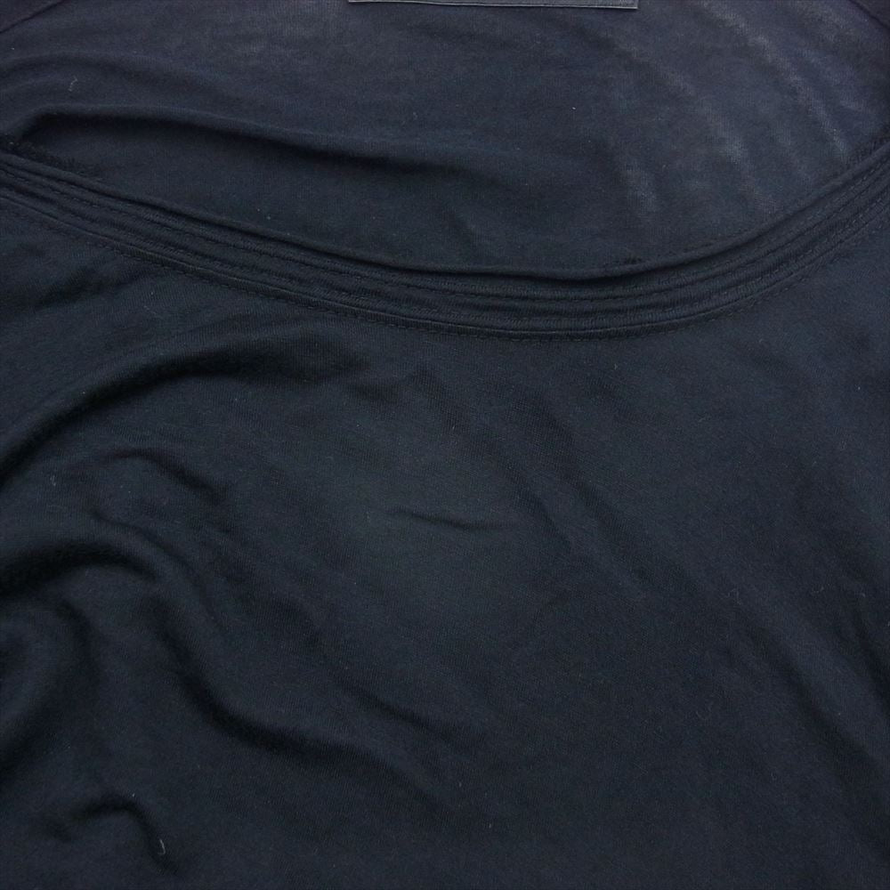 JULIUS ユリウス 14SS 460CUM8 MA_JULIUS エムエーユリウス モダールガーゼ アシンメトリー シャーリング カットソー 長袖 Tシャツ ブラック系 1【中古】