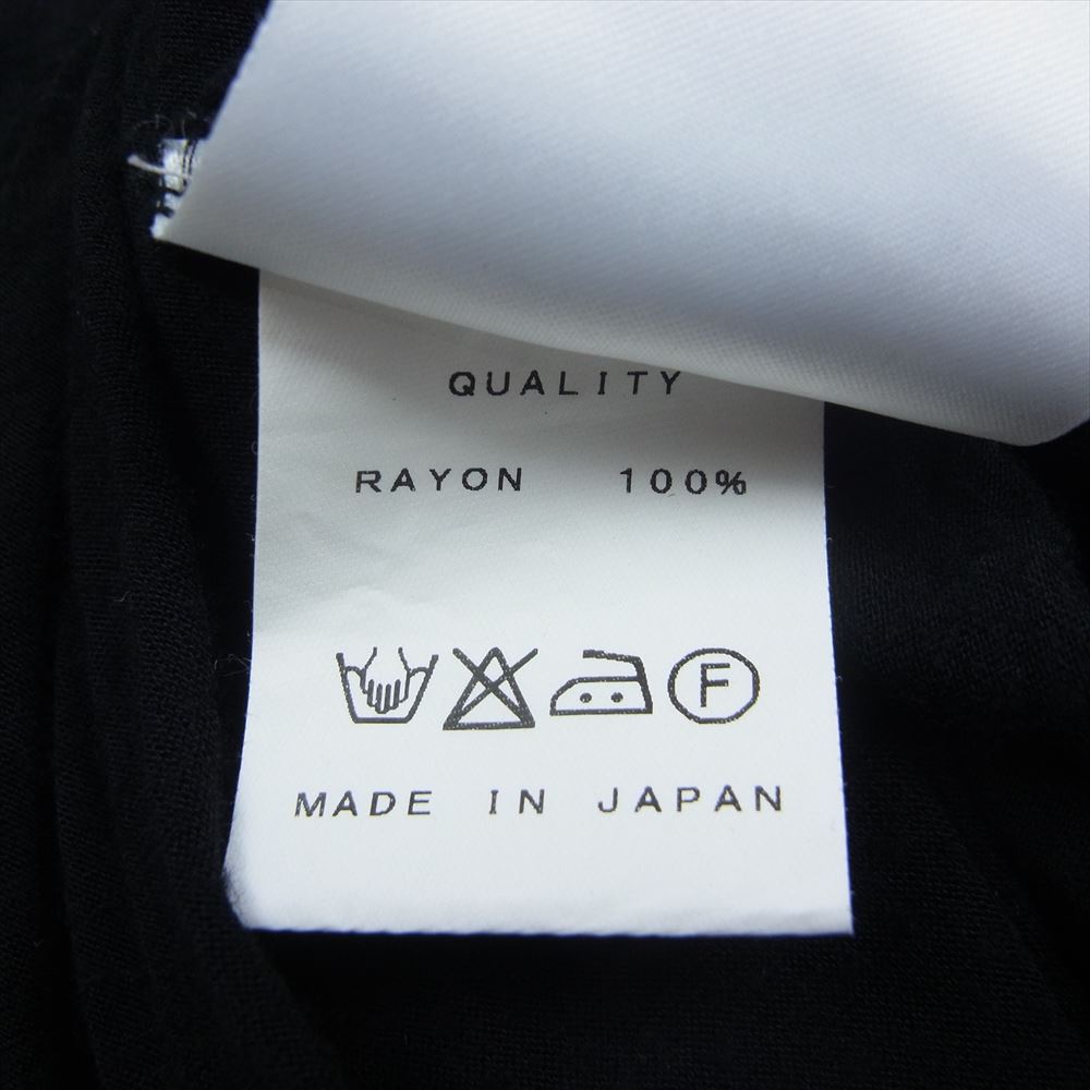 JULIUS ユリウス 13AW 437CUM13 NC-レーヨンジャージプリントカットソー 長袖 Tシャツ ブラック系 1【中古】