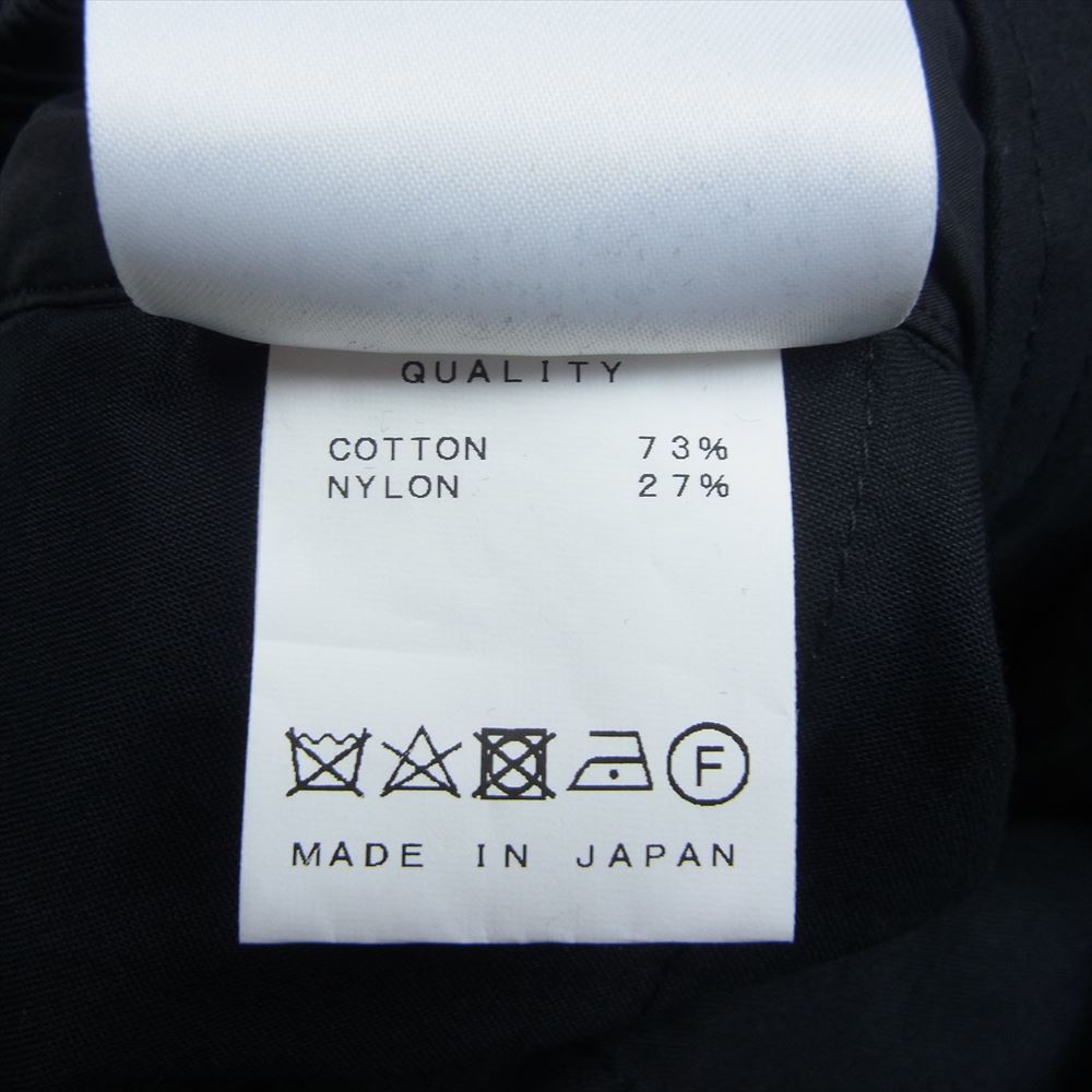 JULIUS ユリウス 17SS 577PAM9-S CO / NY POPLIN コットンナイロンポプリン レイヤード クロッチ アタッチド スカート ショーツ ハーフパンツ ブラック系 1【中古】