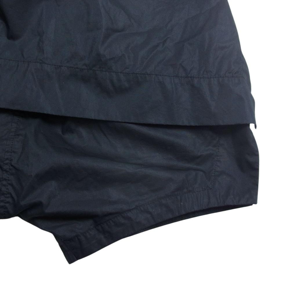 JULIUS ユリウス 17SS 577PAM9-S CO / NY POPLIN コットンナイロンポプリン レイヤード クロッチ アタッチド スカート ショーツ ハーフパンツ ブラック系 1【中古】
