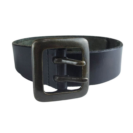 KADOYA カドヤ Wピン レザー ベルト B ブラック系 LL【中古】