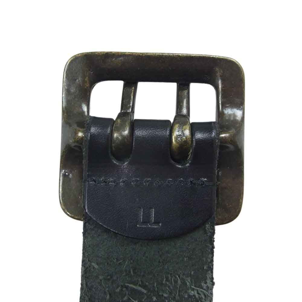 KADOYA カドヤ Wピン レザー ベルト B ブラック系 LL【中古】