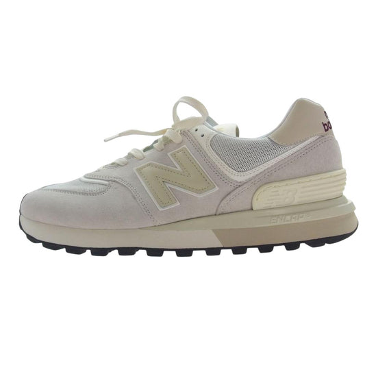 NEW BALANCE ニューバランス U574LGE1 スエード メッシュ ローカット スニーカー オフホワイト系 30cm【極上美品】【中古】