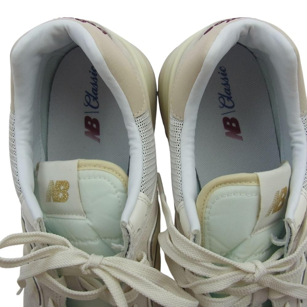 NEW BALANCE ニューバランス U574LGE1 スエード メッシュ ローカット スニーカー オフホワイト系 30cm【極上美品】【中古】