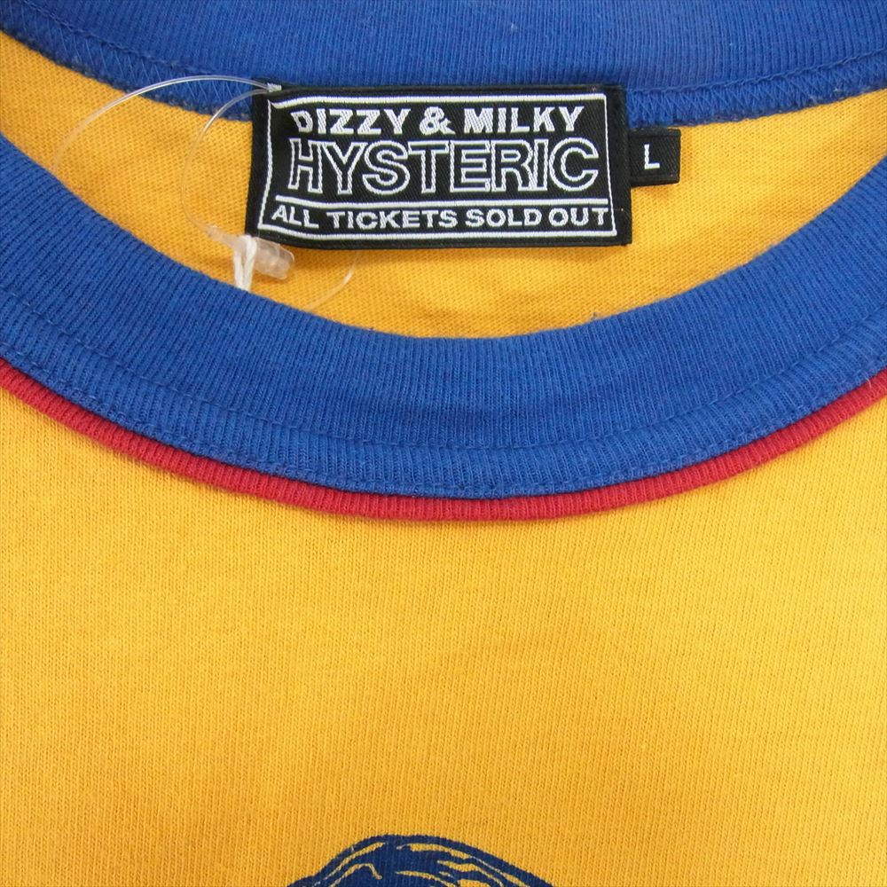 HYSTERIC GLAMOUR ヒステリックグラマー 23AW 02233CL02 VIXEN GIRL TEE ビクセンガール 長袖 Tシャツ ロンT イエロー系 L【中古】