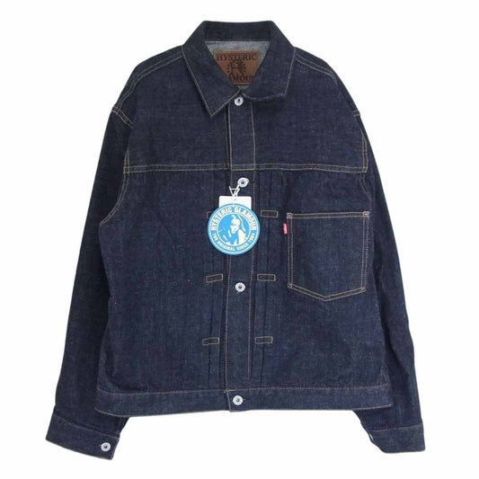 HYSTERIC GLAMOUR ヒステリックグラマー 24SS 02241AB08 1ST TYPE WW2 SUVIN COTTON 大戦モデル スビンコットン デニムジャケット インディゴブルー系 L【美品】【中古】