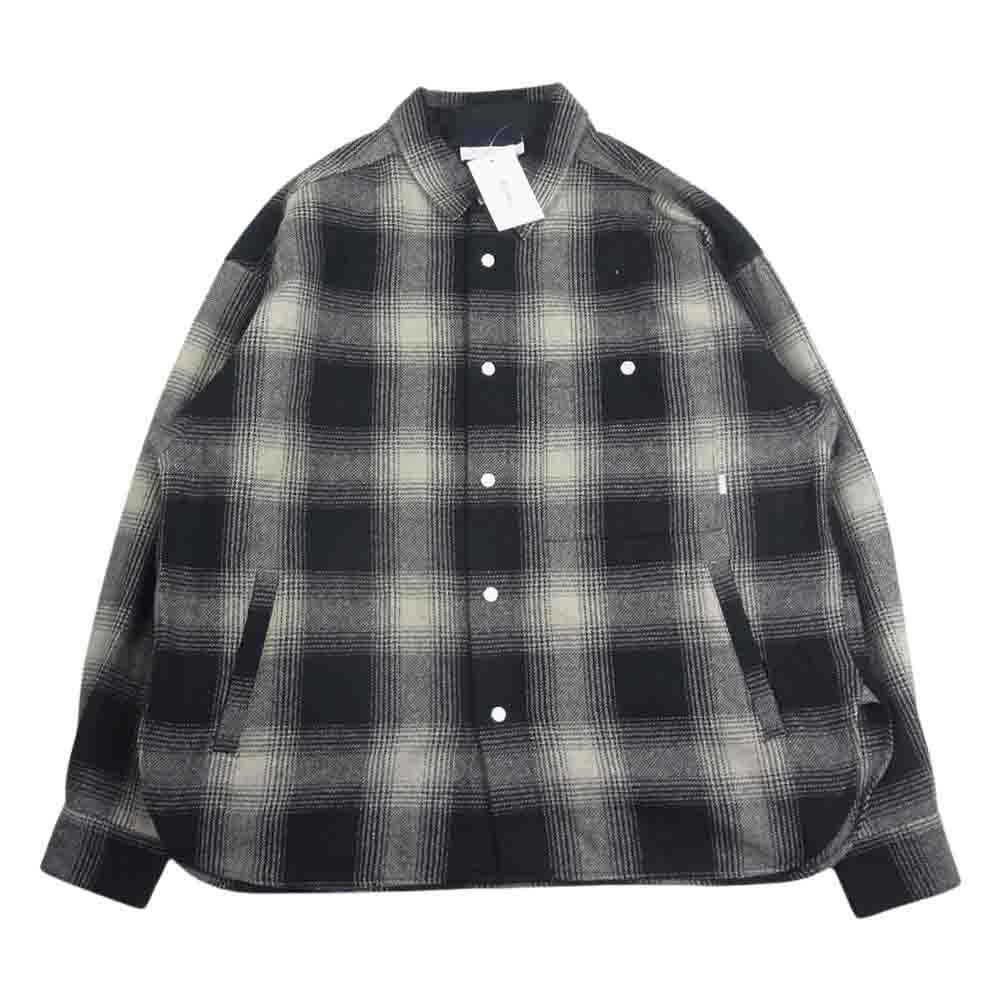 ロトル R23WSEM19 SNAP BUTTON SHIRT CHECK スナップボタン シャツ ジャケット ブラック系 2【極上美品】【中古】