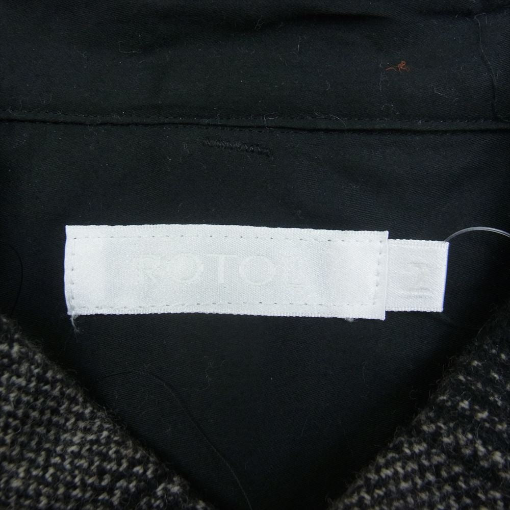 ロトル R23WSEM19 SNAP BUTTON SHIRT CHECK スナップボタン シャツ ジャケット ブラック系 2【極上美品】【中古】