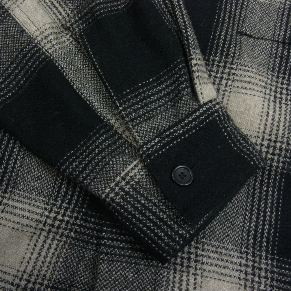 ロトル R23WSEM19 SNAP BUTTON SHIRT CHECK スナップボタン シャツ ジャケット ブラック系 2【極上美品】【中古】