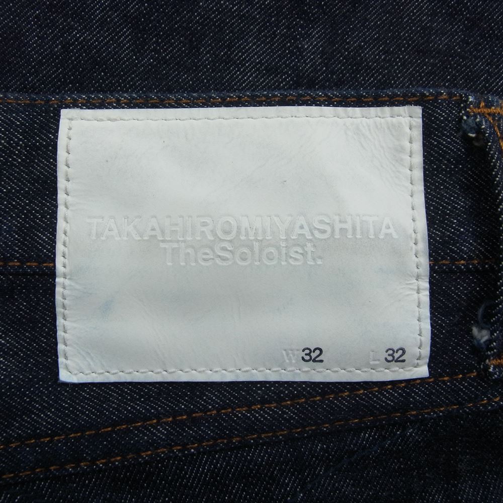 TAKAHIRO MIYASHITA The SoloIst. タカヒロミヤシタザソロイスト 18SS 0005SS18 スター刺繍 タイト ストレート デニム パンツ インディゴブルー系 32【中古】