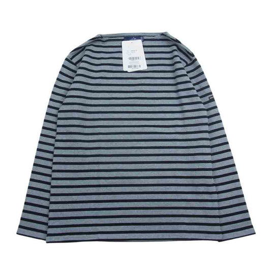 SAINT JAMES セントジェームス OUESSANT ウェッソン ボーダー Tシャツ  ブラック系 グレー系 36【極上美品】【中古】