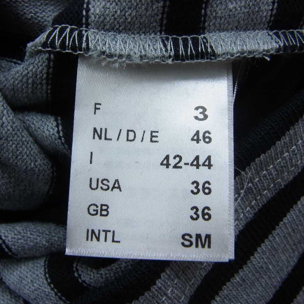 SAINT JAMES セントジェームス OUESSANT ウェッソン ボーダー Tシャツ  ブラック系 グレー系 36【極上美品】【中古】