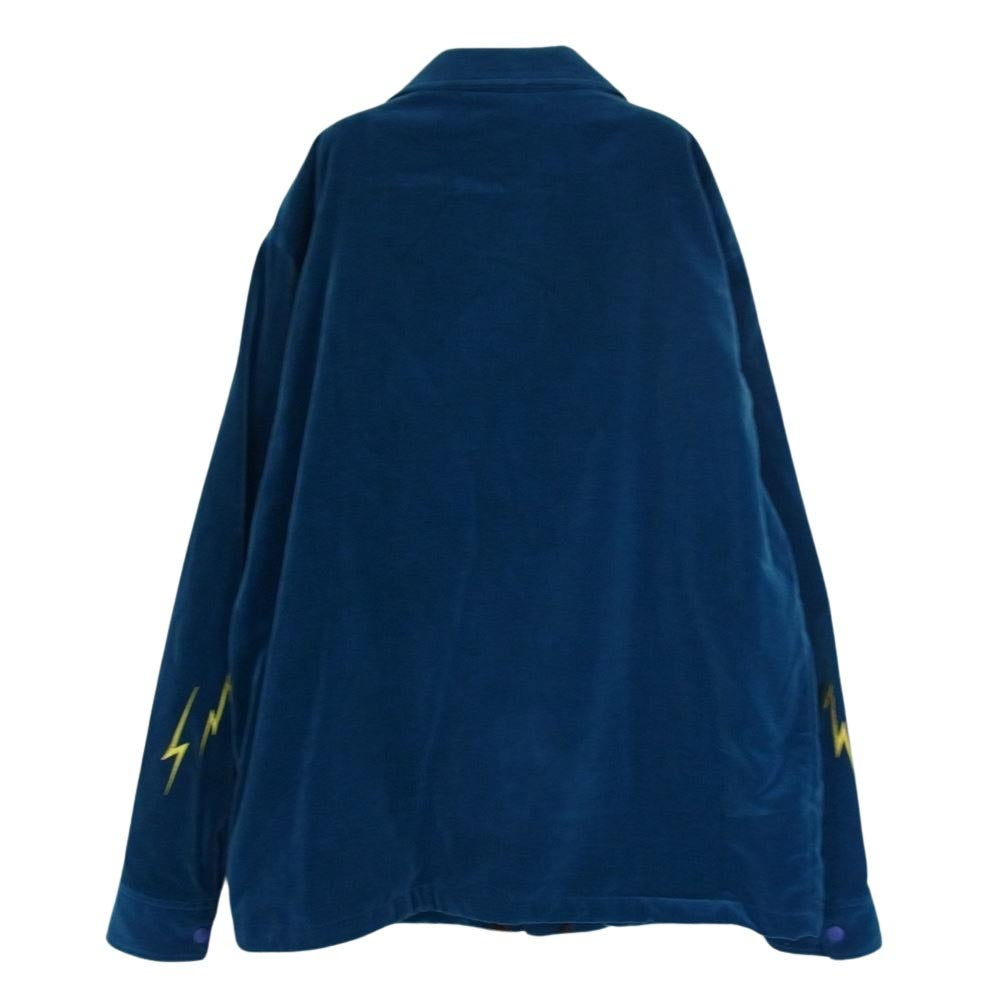 GAVIAL ガヴィル GVL-22AWT-0539 COTTON VELVET COACH JACKET コットン ベルベット ベロア コーチ ジャケット ブルー系 XL【新古品】【未使用】【中古】