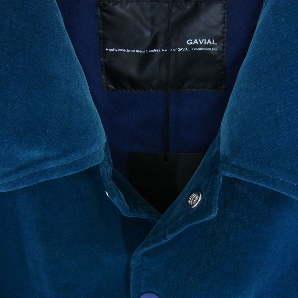 GAVIAL ガヴィル GVL-22AWT-0539 COTTON VELVET COACH JACKET コットン ベルベット ベロア コーチ ジャケット ブルー系 XL【新古品】【未使用】【中古】