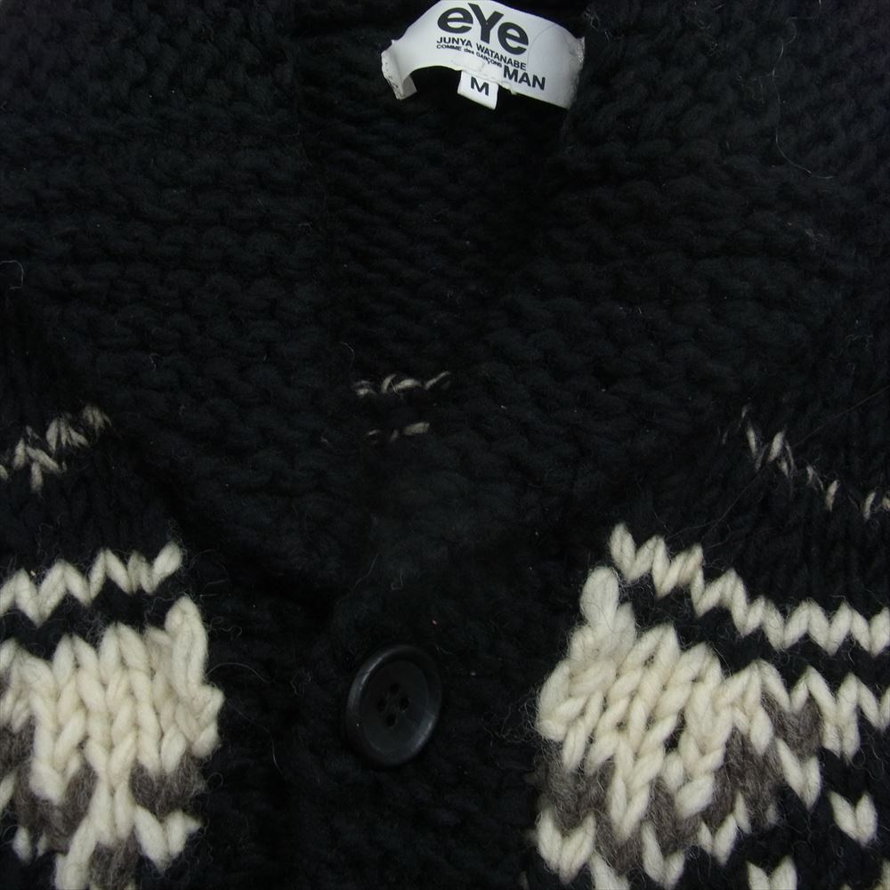 JUNYA WATANABE COMME des GARCONS MAN ジュンヤワタナベコムデギャルソンマン WN-N901 eYe AD2014 アイ カウチン ニット ベスト ブラック系 M【中古】