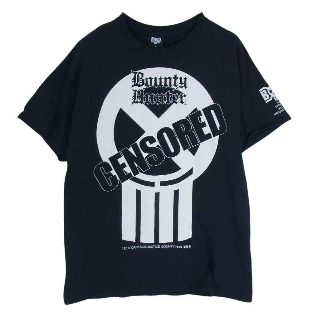 BOUNTY HUNTER バウンティーハンター CENSORED プリント 半袖 Tシャツ ブラック系 L【中古】