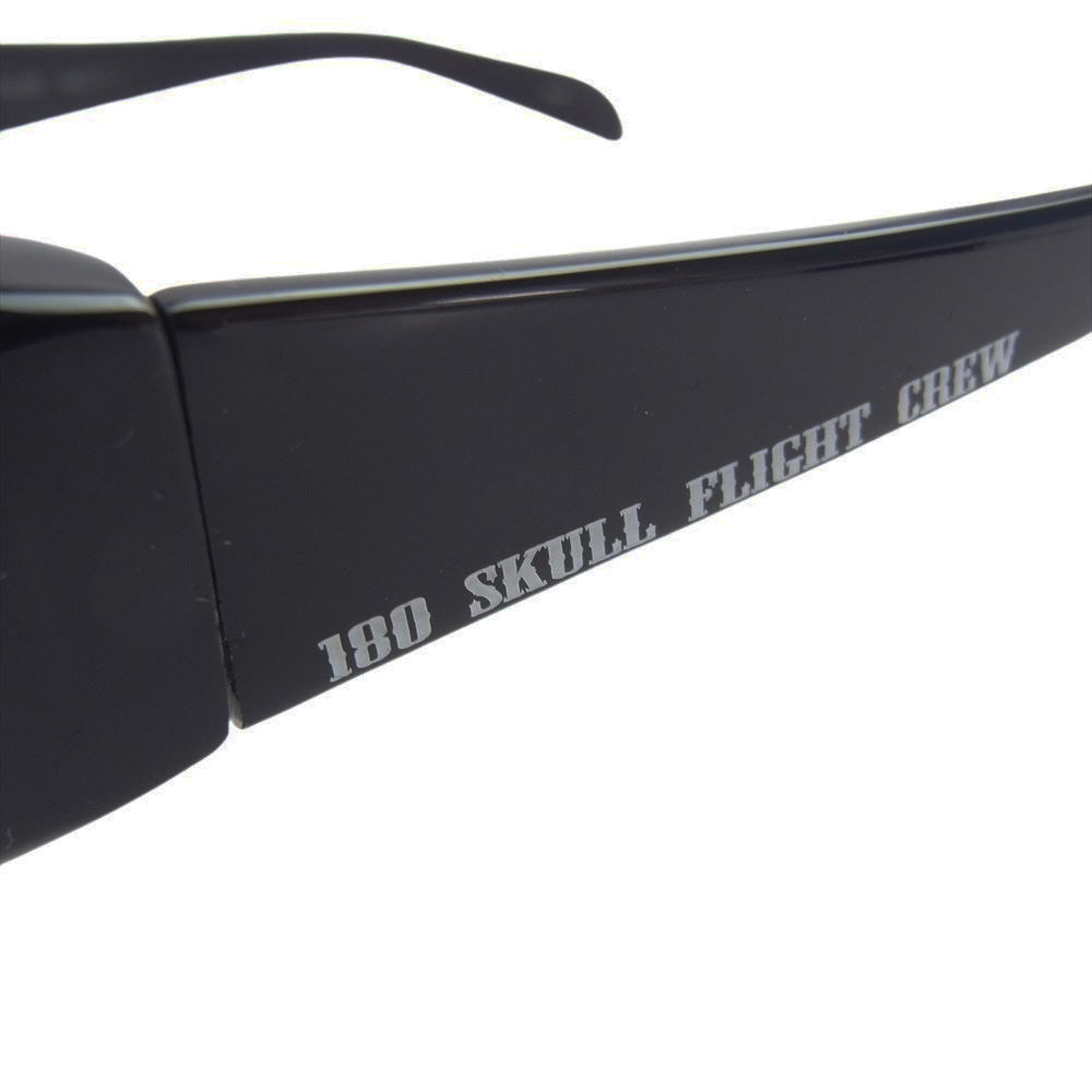 スカルフライト FR-001 180シェード 偏光レンズ サングラス ブラック系 64□17【中古】