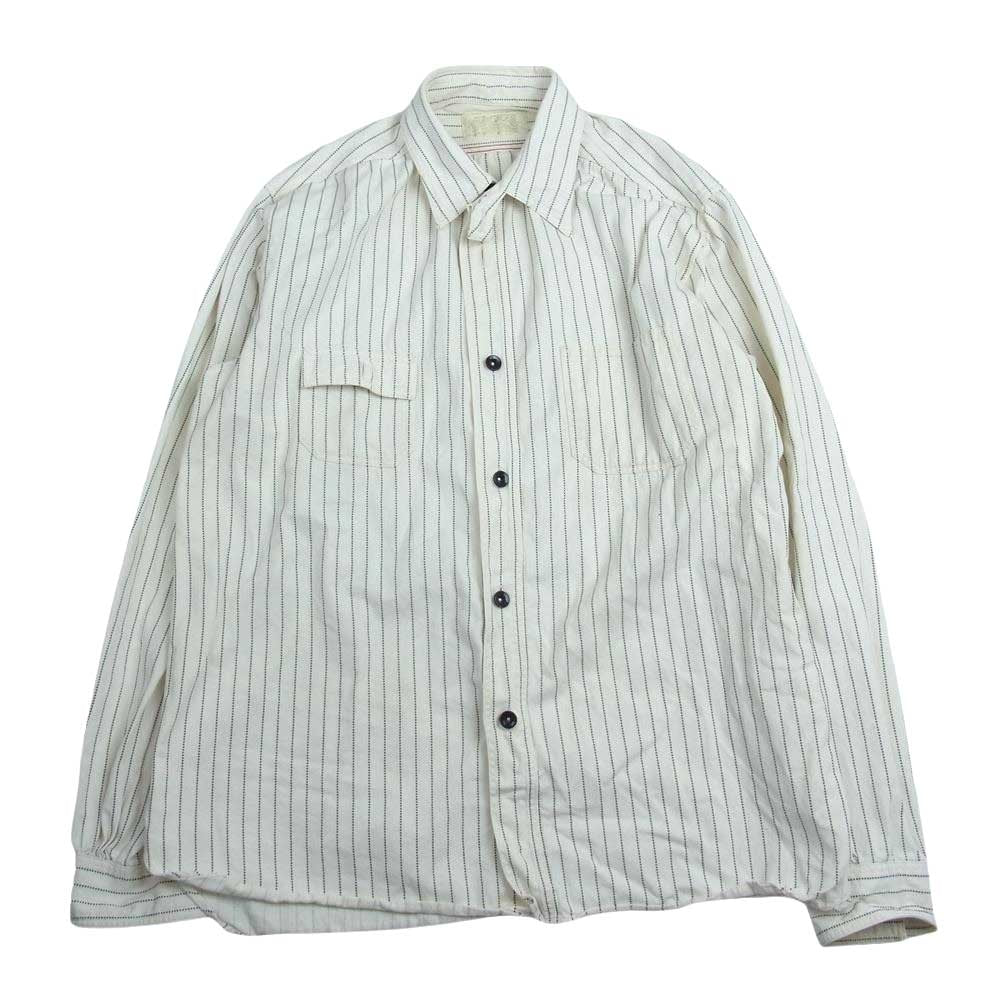 SUGAR CANE シュガーケーン SC27076 FICTION ROMANCE フィクション ロマンス ヒッコリー 長袖 シャツ ホワイト系 XL【中古】