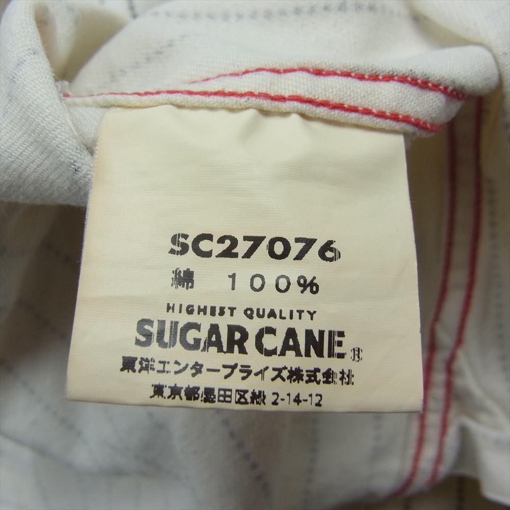 SUGAR CANE シュガーケーン SC27076 FICTION ROMANCE フィクション ロマンス ヒッコリー 長袖 シャツ ホワイト系 XL【中古】