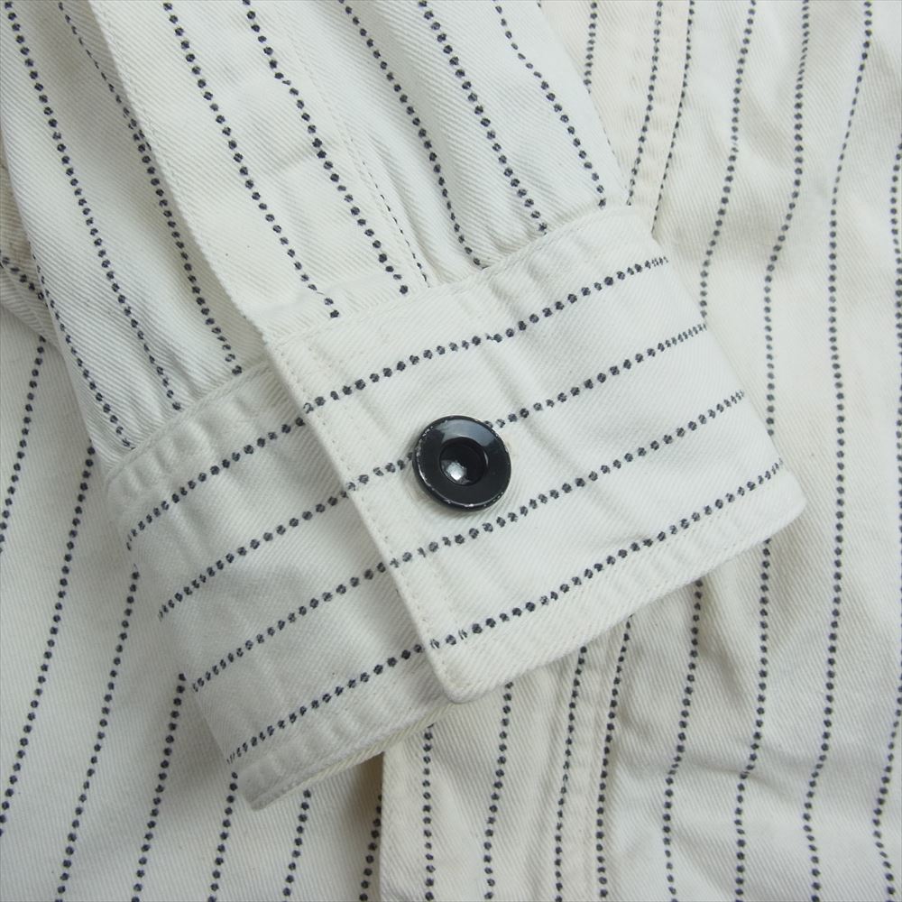 SUGAR CANE シュガーケーン SC27076 FICTION ROMANCE フィクション ロマンス ヒッコリー 長袖 シャツ ホワイト系 XL【中古】