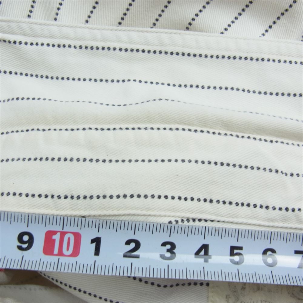 SUGAR CANE シュガーケーン SC27076 FICTION ROMANCE フィクション ロマンス ヒッコリー 長袖 シャツ ホワイト系 XL【中古】