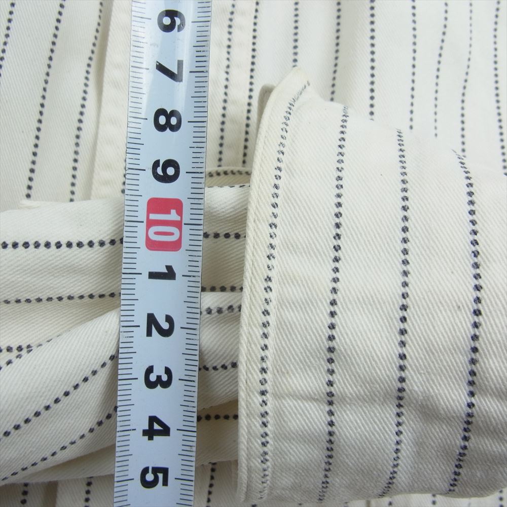 SUGAR CANE シュガーケーン SC27076 FICTION ROMANCE フィクション ロマンス ヒッコリー 長袖 シャツ ホワイト系 XL【中古】