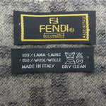 FENDI フェンディ イタリア製 ズッカ柄 ウール マフラー ストール グレー系【中古】