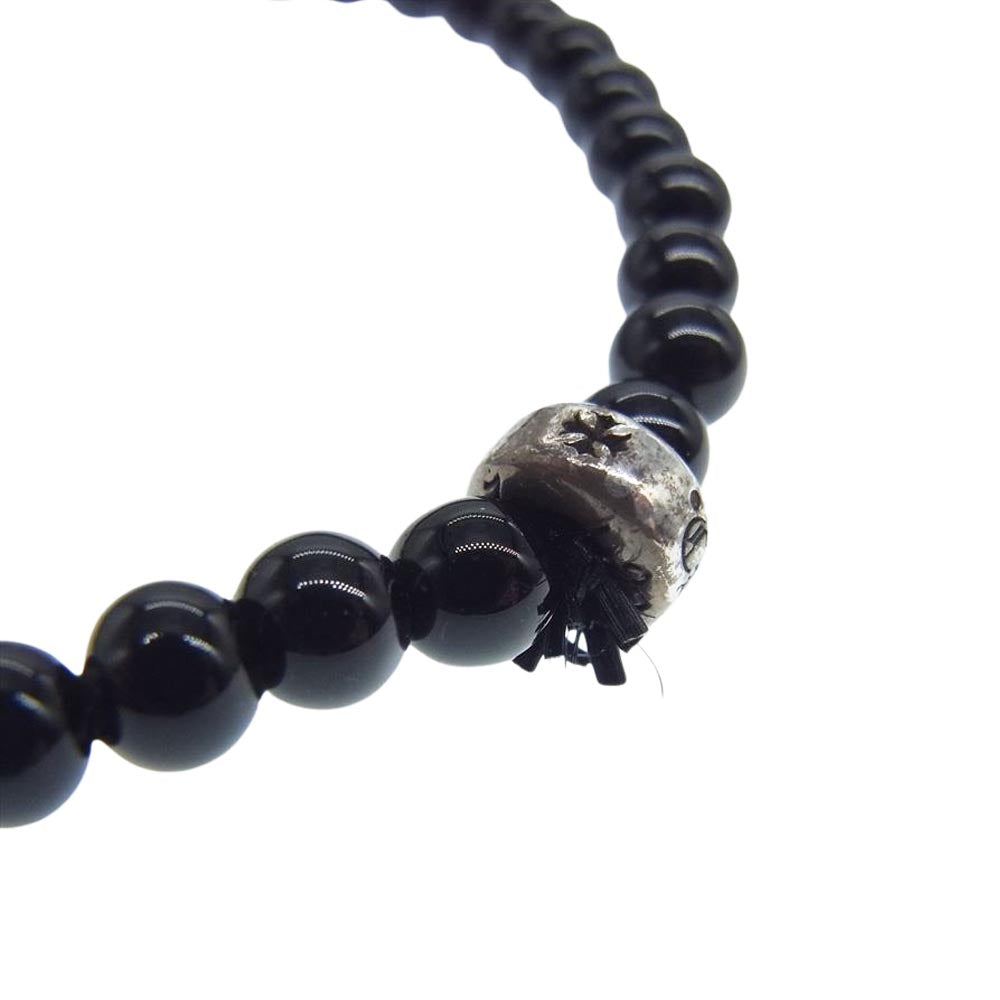 CHROME HEARTS クロムハーツ（原本有） BEAD クロスボール ビーズ ブレスレット 4mm ブラック ブラック系【中古】