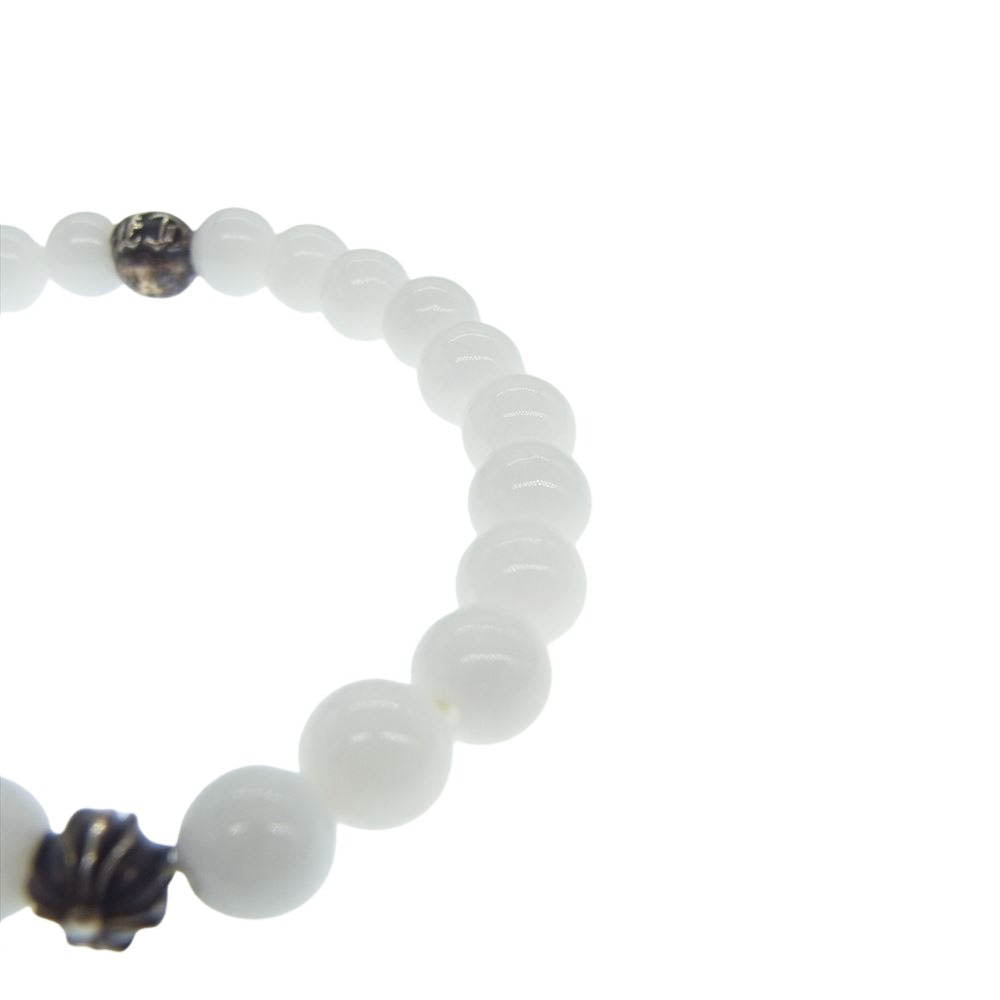 CHROME HEARTS クロムハーツ（原本有） BEAD クロスボール ビーズ ブレスレット 6mm ホワイト ホワイト系【中古】