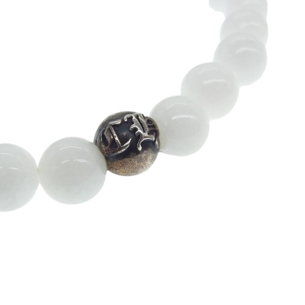 CHROME HEARTS クロムハーツ（原本有） BEAD クロスボール ビーズ ブレスレット 6mm ホワイト ホワイト系【中古】