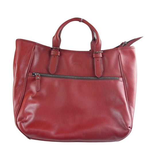 フジタカ ラヴラド レザー トート バッグ レッド系【美品】【中古】