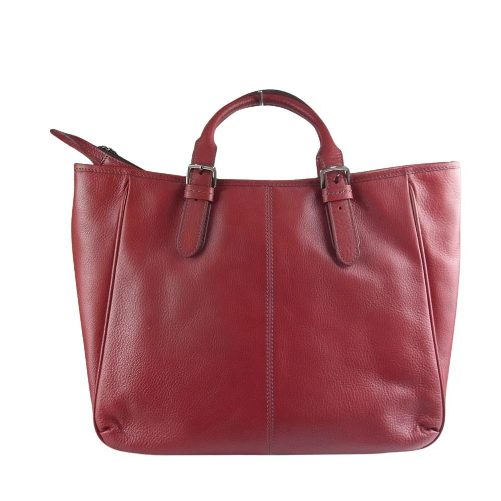 フジタカ ラヴラド レザー トート バッグ レッド系【美品】【中古】