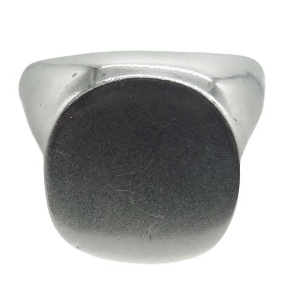 GABOR ガボール GABORATORY ガボラトリーホールディング ギャランティカード付属 G&Crown Medium Ring Without Stamp Gクラウン ミディアム シグネット リング ウィズアウト スタンプ シルバー系 18.5号【中古】