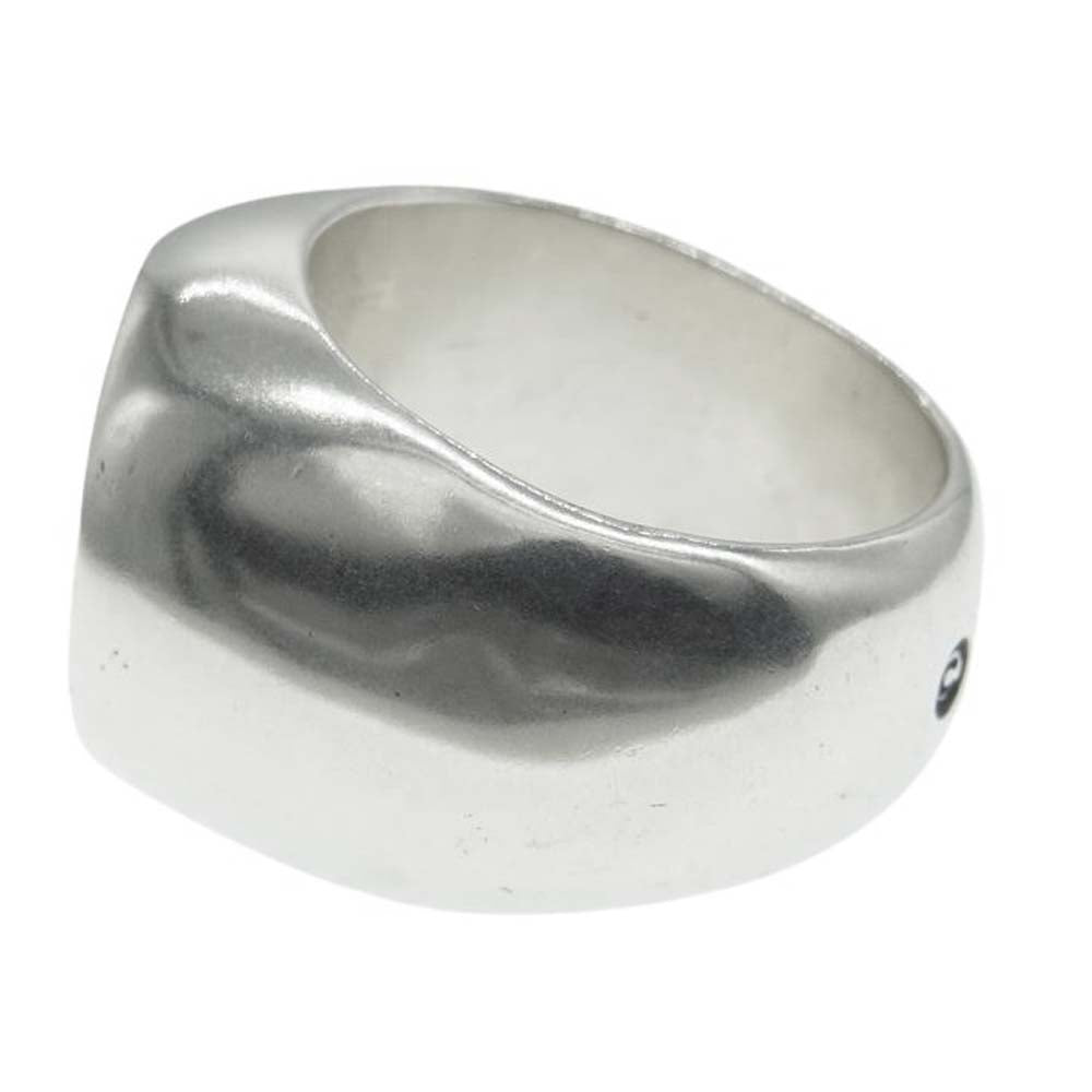 GABOR ガボール GABORATORY ガボラトリーホールディング ギャランティカード付属 G&Crown Medium Ring Without Stamp Gクラウン ミディアム シグネット リング ウィズアウト スタンプ シルバー系 18.5号【中古】