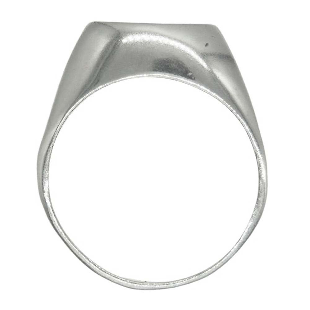 GABOR ガボール GABORATORY ガボラトリーホールディング ギャランティカード付属 G&Crown Medium Ring Without Stamp Gクラウン ミディアム シグネット リング ウィズアウト スタンプ シルバー系 18.5号【中古】