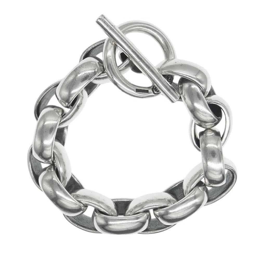 GABOR ガボール GABORATORY ガボラトリーホールディング ギャランティカード付属 All Smooth H.W.O Links Chain Bracelet  オール スムース HWOリンク チェーン ブレスレット シルバー系【中古】